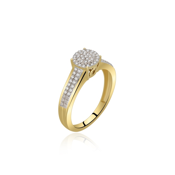 Pierścionek Złoty Z Brylantami 0,24ct RSCR10238Y