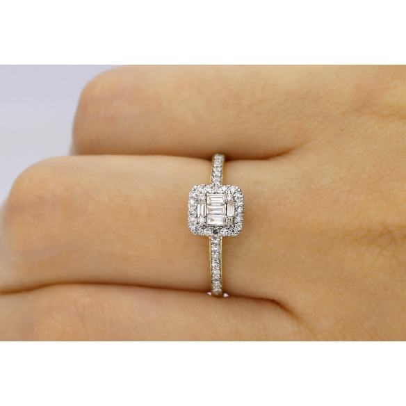 Pierścionek Złoty Z Brylantami 0,33ct RSRR55694Y