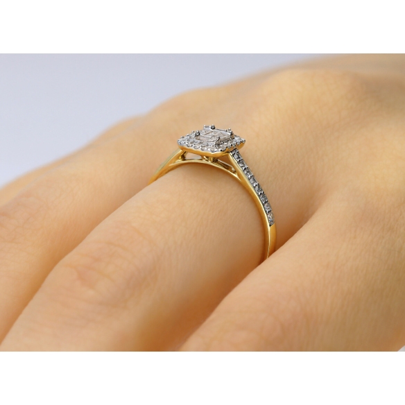 Pierścionek Złoty Z Brylantami 0,33ct RSRR55694Y