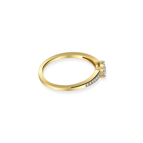 Pierścionek Złoty Z Brylantami 0,08ct RSMR2870Y