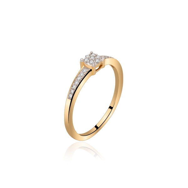 Pierścionek Złoty Z Brylantami 0,08ct RSMR2870Y