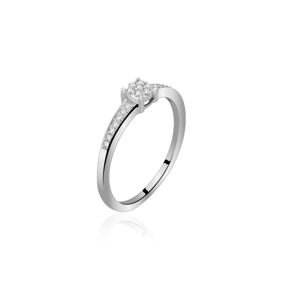 Pierścionek Złoty Z Brylantami 0,08ct RSMR2870Y