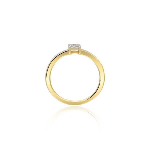 Pierścionek Złoty Z Brylantami 0,08ct RSMR2870Y