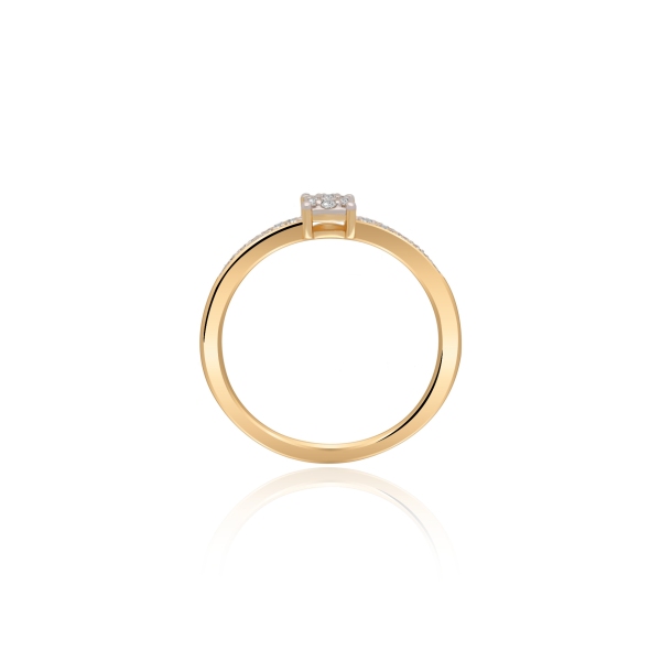 Pierścionek Złoty Z Brylantami 0,08ct RSMR2870Y