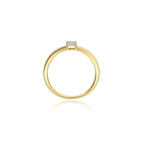 Pierścionek Złoty Z Brylantem 0,08ct RSJR20490Y
