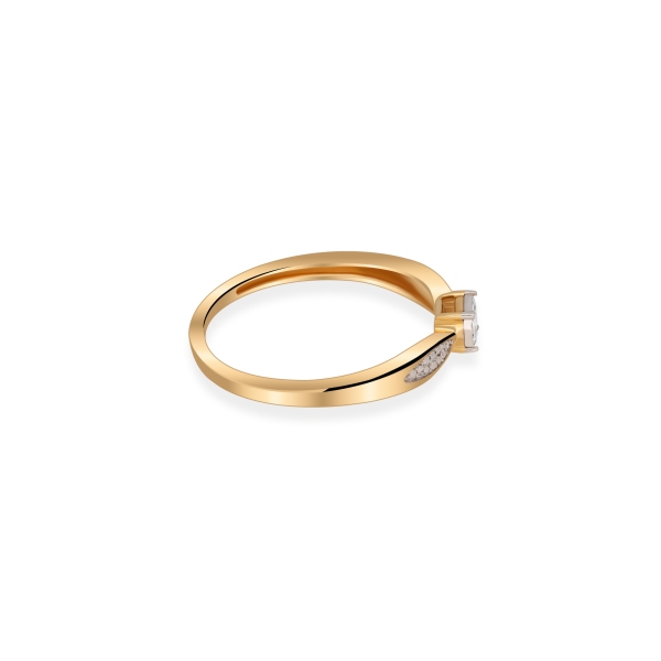 Pierścionek Złoty Z Brylantem 0,08ct RSJR20490Y