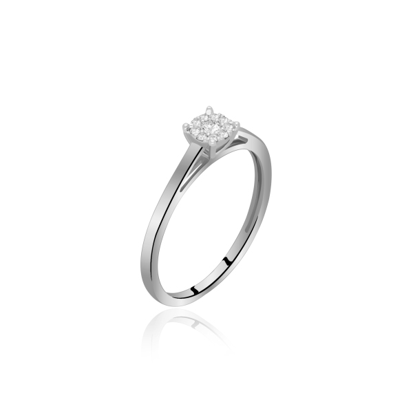 Pierścionek Złoty Z Brylantami 0,09ct RSJR14318Y