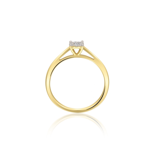 Pierścionek Złoty Z Brylantami 0,09ct RSJR14318Y