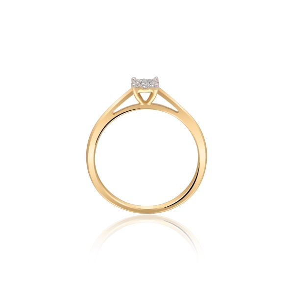 Pierścionek Złoty Z Brylantami 0,09ct RSJR14318Y