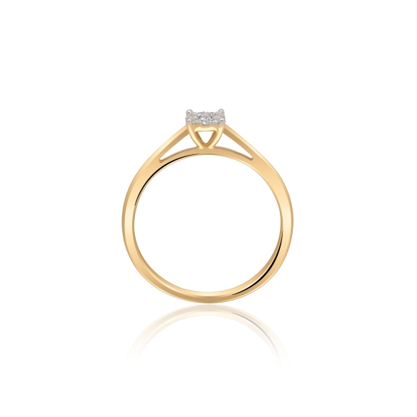 Pierścionek Złoty Z Brylantami 0,09ct RSJR14318Y