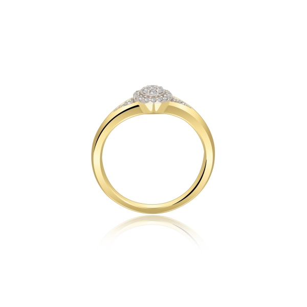 Pierścionek Złoty Z Brylantami 0,15ct RSRR55698Y