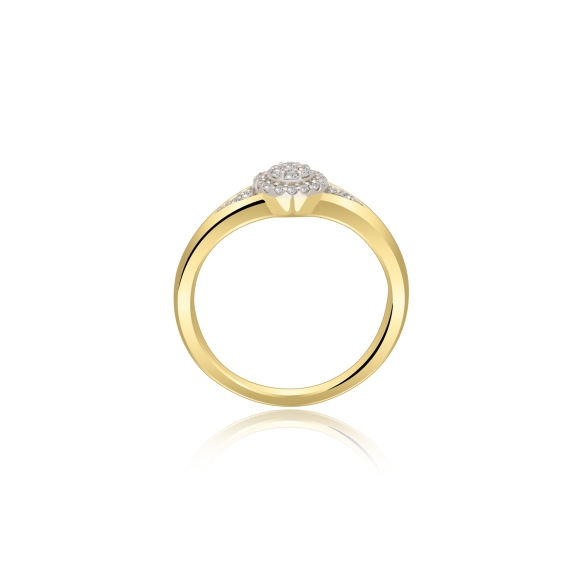 Pierścionek Złoty Z Brylantami 0,15ct RSRR55698Y