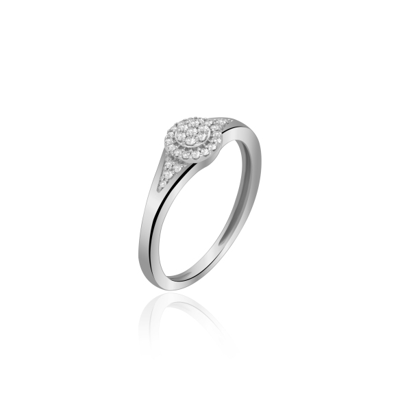 Pierścionek Złoty Z Brylantami 0,15ct RSRR55698Y