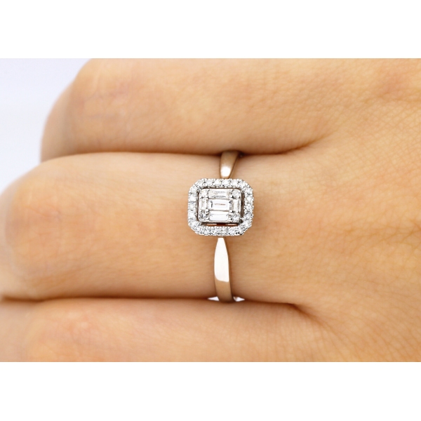 Pierścionek Złoty Z Brylantami 0,22ct RSJR15183