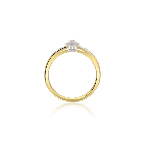 Pierścionek Złoty Z Brylantami 0,09ct RSMR19590W