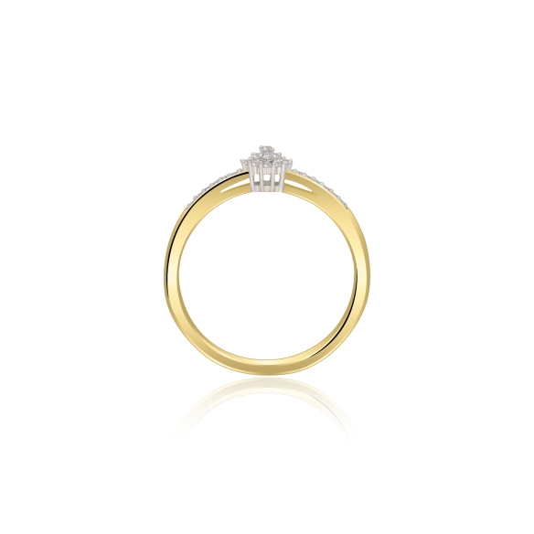 Pierścionek Złoty Z Brylantami 0,09ct RSMR19590W