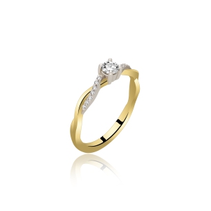 Pierścionek Złoty Z Brylantami 0,28ct RS0307