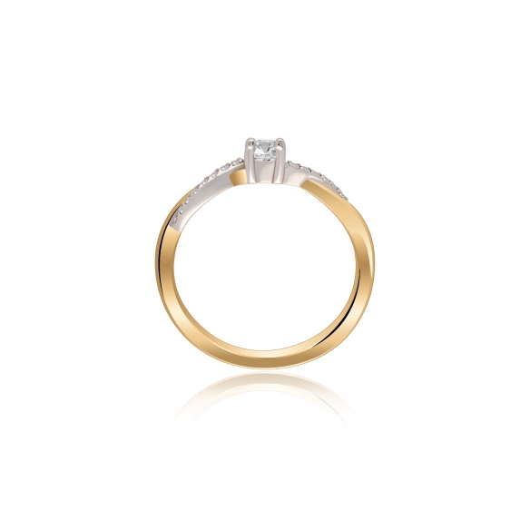 Pierścionek Złoty Z Brylantami 0,28ct RS0307