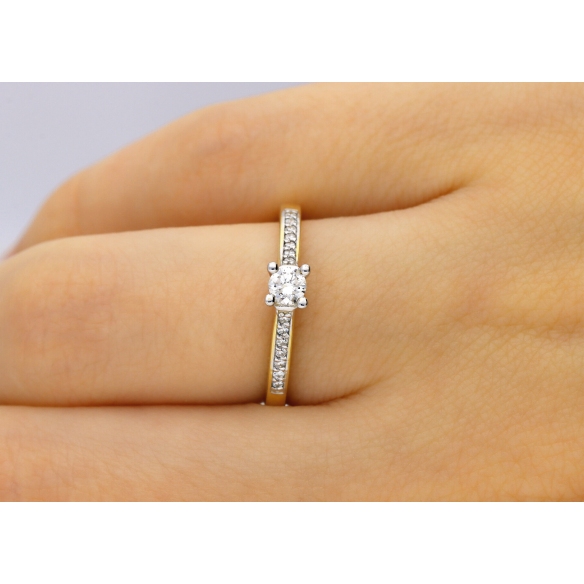 Pierścionek Złoty Z Brylantami 0,30ct RSR008