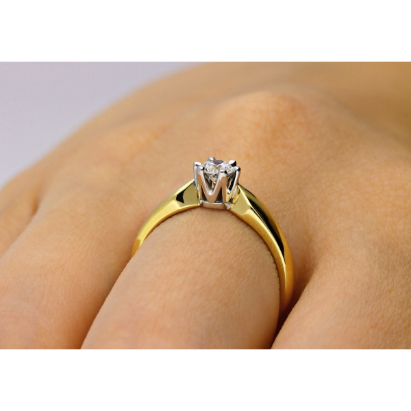 Pierścionek Zaręczynowy Z Brylantem 0,25ct RS0041