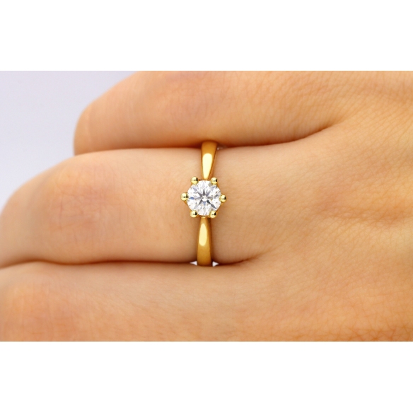 Pierścionek Złoty Z Brylantami 0,53ct RS0414