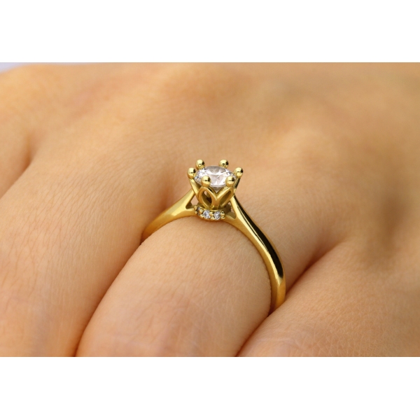 Pierścionek Złoty Z Brylantami 0,53ct RS0414