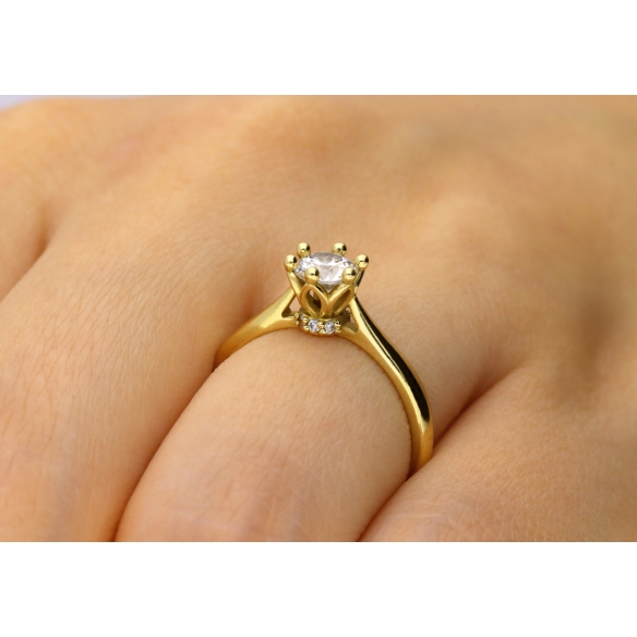 Pierścionek Złoty Z Brylantami 0,53ct RS0414