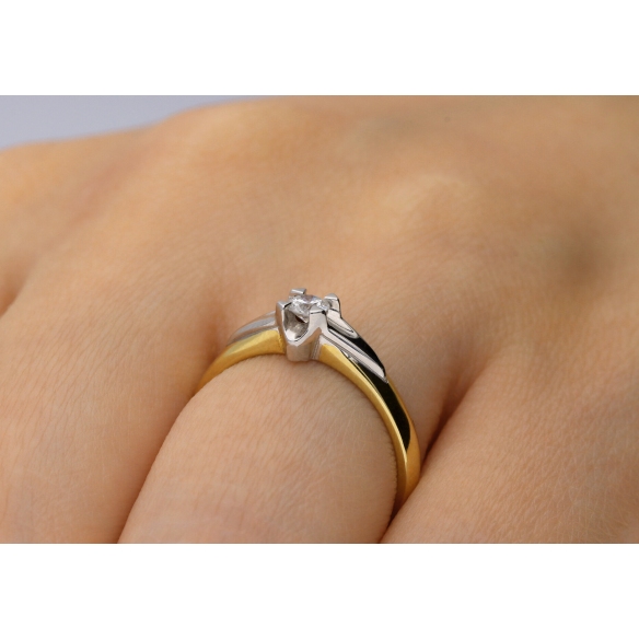 Pierścionek Złoty Z Brylantem 0,20ct RS0119