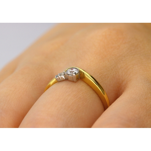 Pierścionek Złoty Z Brylantami 0,18ct RS0045BIS