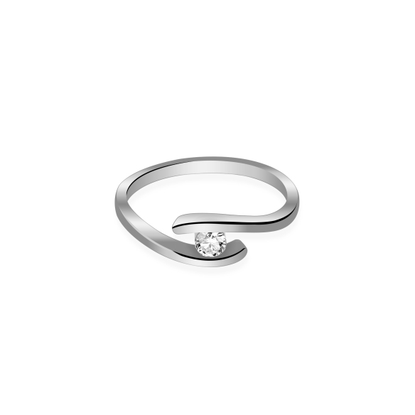 Pierścionek Złoty Z Brylantem 0,15ct RS0393