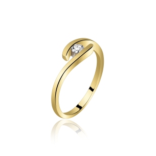 Pierścionek Złoty Z Brylantem 0,15ct RS0393