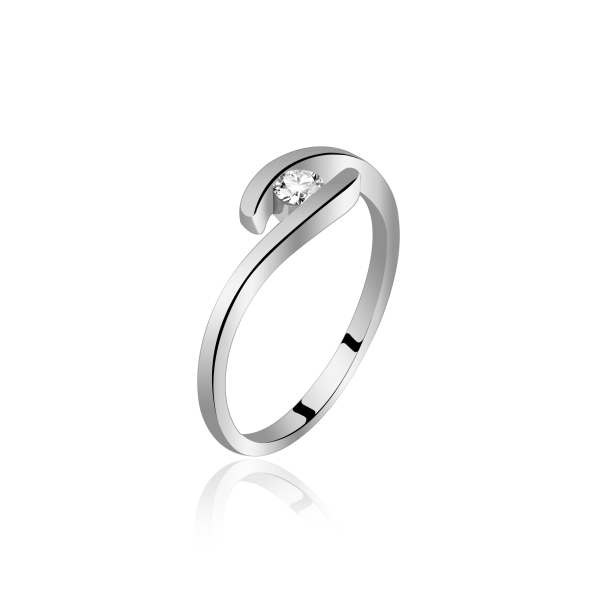 Pierścionek Złoty Z Brylantem 0,15ct RS0393