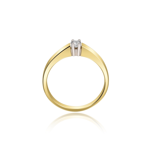 Pierścionek Złoty Z Brylantem 0,15ct RSR025