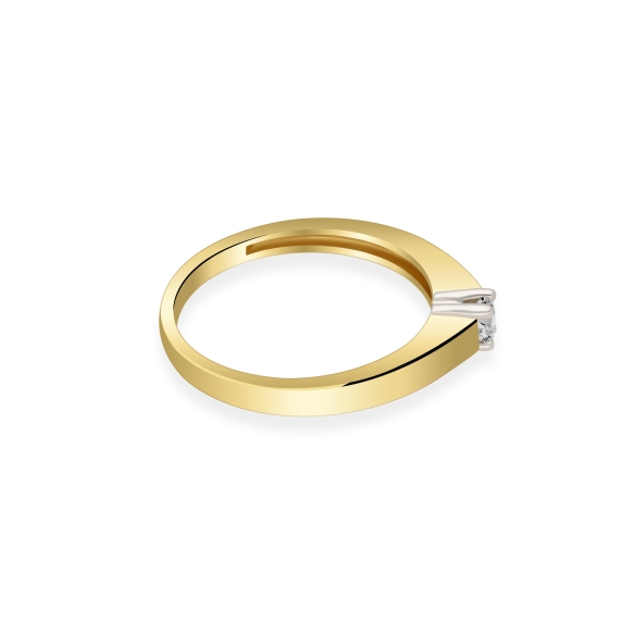 Pierścionek Złoty Z Brylantem 0,15ct RSR025