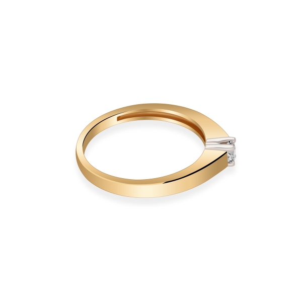 Pierścionek Złoty Z Brylantem 0,15ct RSR025