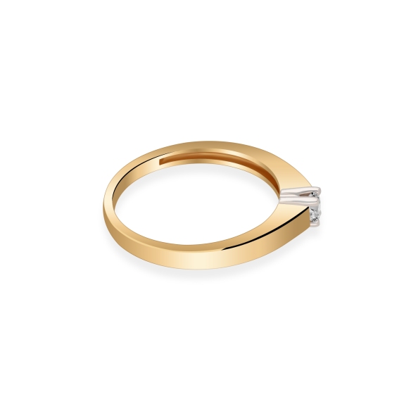 Pierścionek Złoty Z Brylantem 0,15ct RSR025