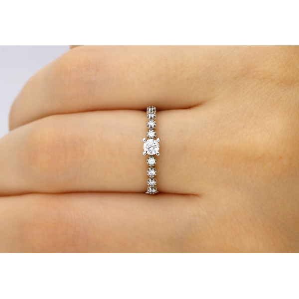 Pierścionek Złoty Z Brylantami 0,27ct RS0308