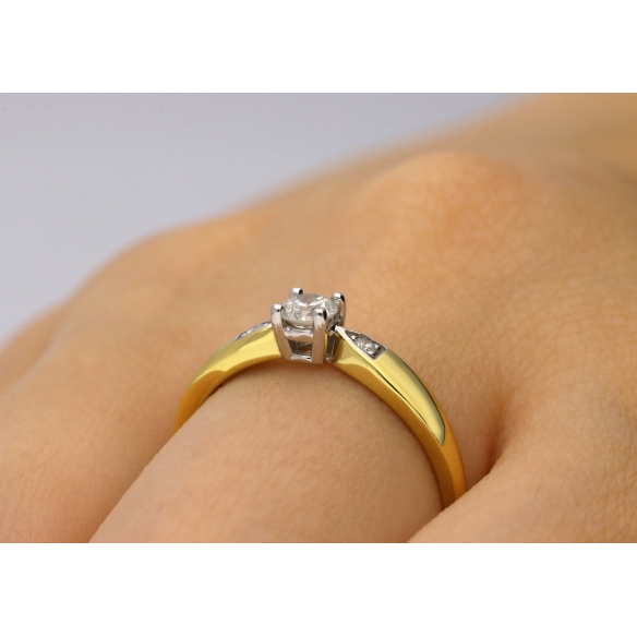 Pierścionek Złoty Z Brylantami 0,23ct RS0346BIS
