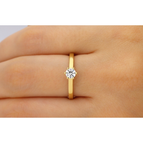 Pierścionek Złoty Z Brylantami 0,31ct RS055