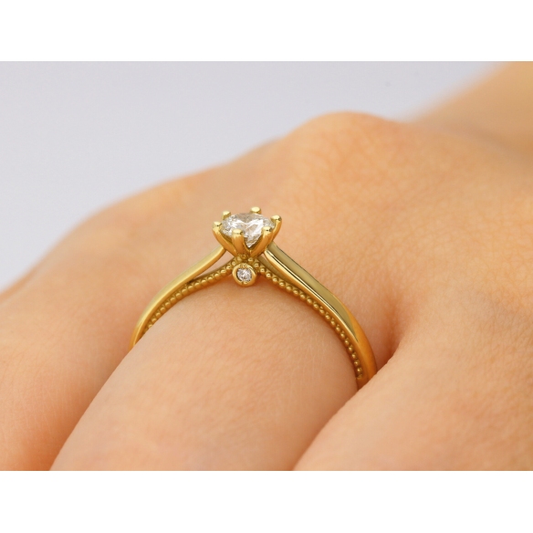 Pierścionek Złoty Z Brylantami 0,31ct RS055