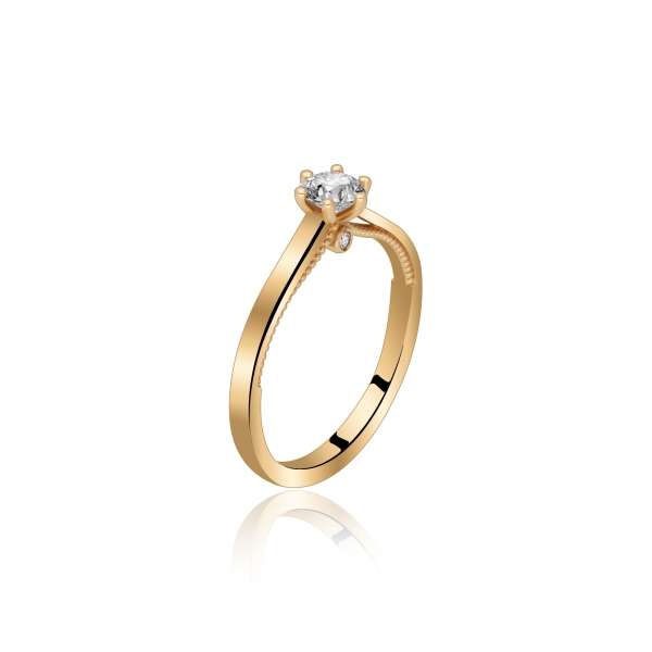 Pierścionek Złoty Z Brylantami 0,31ct RS055