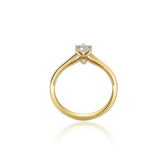 Pierścionek Złoty Z Brylantami 0,31ct RS055