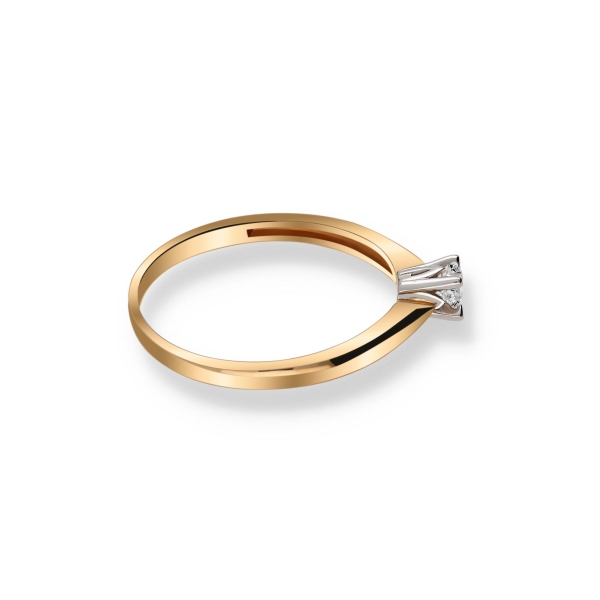 Pierścionek Złoty Z Brylantem 0,10ct RS0172