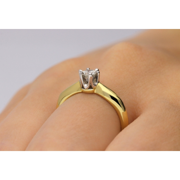 Pierścionek Złoty Z Brylantem 0,30ct RS0055
