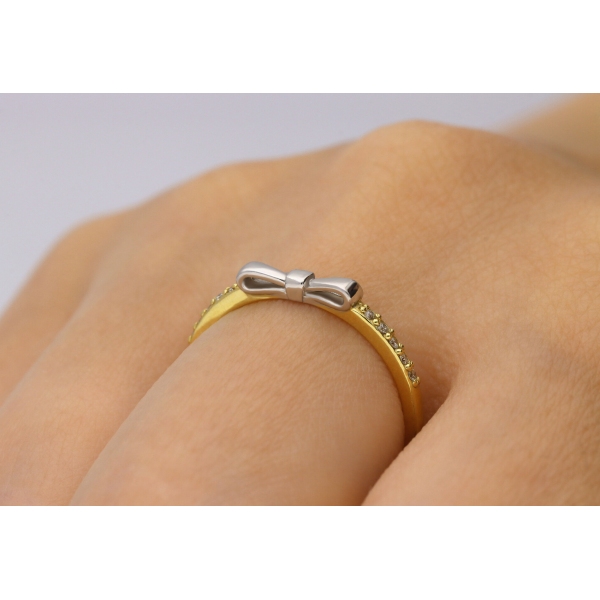 Pierścionek Złoty Z Brylantami 0,05ct RS0244