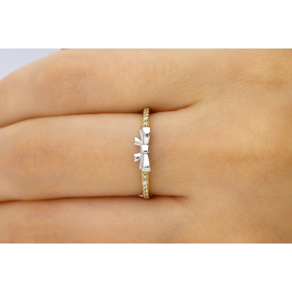 Pierścionek Złoty Z Brylantami 0,05ct RS0244