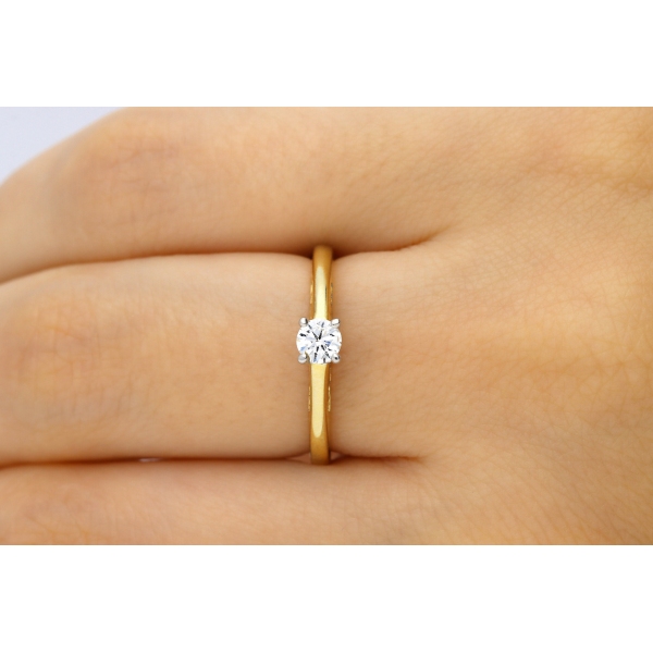 Pierścionek Złoty Z Brylantami 0,29ct RSTB52