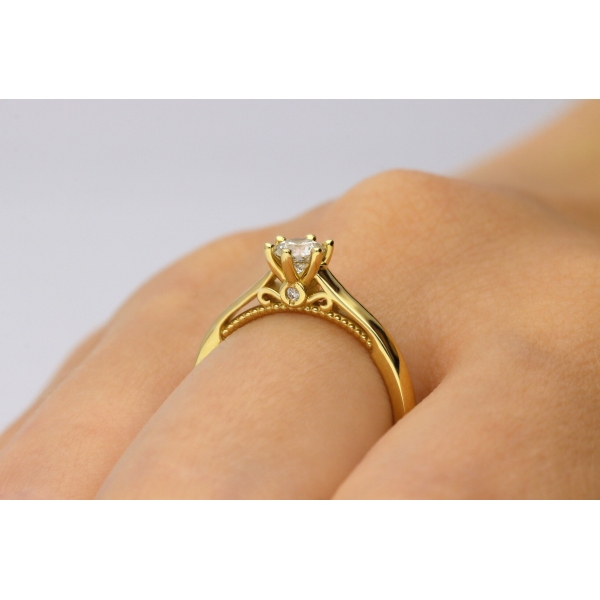 Pierścionek Złoty Z Brylantami 0,36ct RS00R1