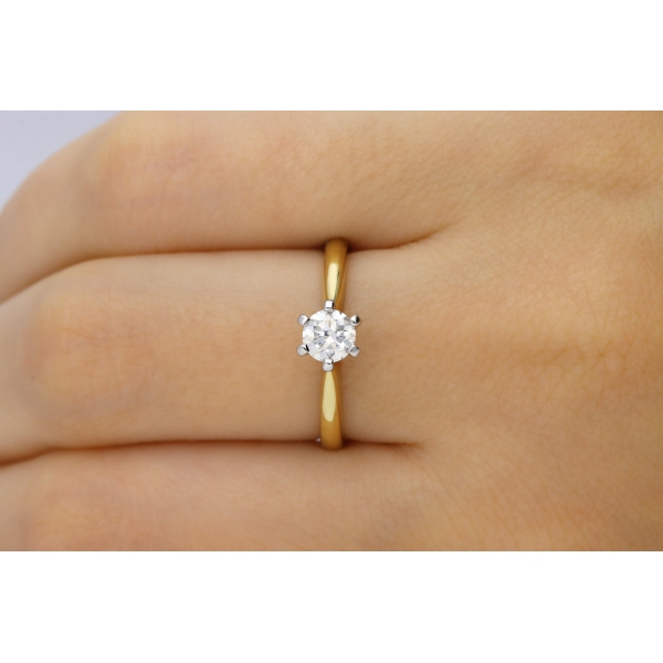 Pierścionek Zaręczynowy Z Brylantem 0,50 ct RSDI07