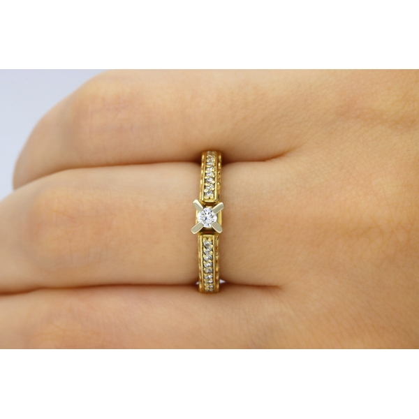 Pierścionek Zaręczynowy Z Brylantami 0,28ct RSI001